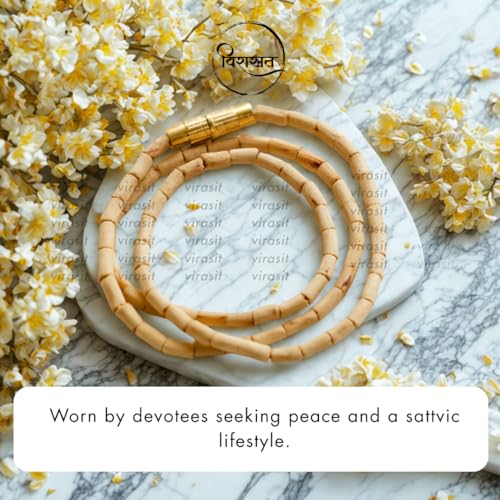 Image of Original Tulsi Kanthi Mala | Pure Tulsi Wood Beads for Men & Women | Natural Kanthi Necklace for Puja & Spiritual Wear | 2 Round Mala for Daily Wearing | Men & Women