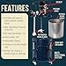 TCP Global 5 Gallon (20 Liter) Heavy Duty Steel Pressure Pot Paint Tank with Air Powered Mixing Agitator, Clamp on Lid, Regulator, and Gauge - Pressure Pot for Epoxy Resin, Painting, and Autobody