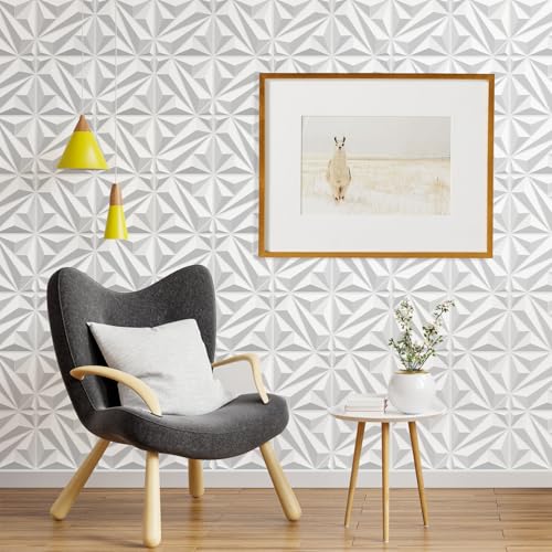 Panneau mural 3D blanc texturé relief décoration murale intérieure 20pcs - 4