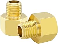 Vista 11 de Hooshing 2 piezas de adaptador reductor de rosca de 3/4" NPT hembra a 1/2" NPT macho para tubería de latón