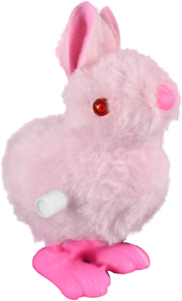 NOVELTY GIANT WWW.NOVELTYGIANT.COM Wind Up Hopping Bunny Easter Egg Bunny 2 Pack (Pink)