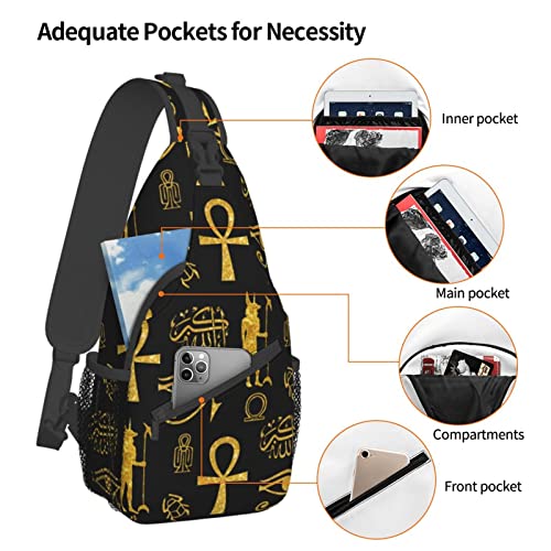 Image of Sling Backpack For Men Hiking Daypack Crossbody Shoulder Bag Travel Chest Pack | Hiking