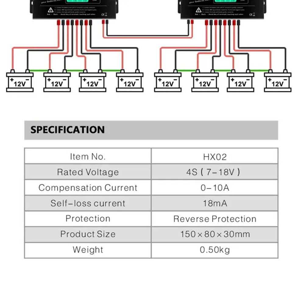 KBX104S 48V Serie Batteriespannungsausgleichsregler 12 24 36 48 96V für Messgeräte, Werkzeugzubehör, auf Lager