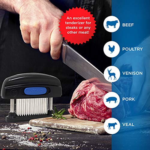 Image of Jaccard 45-Blade Meat Tenderizer, Simply Better Meat Tenderizer, Stainless Steel Columns / Removable Cartridge, NSF Approved, Black