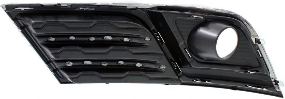 For Chevy Traverse 2013 14 15 16 2017 Fog Light Bezel Driver Side | LTZ/Premier Model | With Fog Light Hole | With Chrome Trim | Replacement For GM1038150 | 22817940, 615343827261