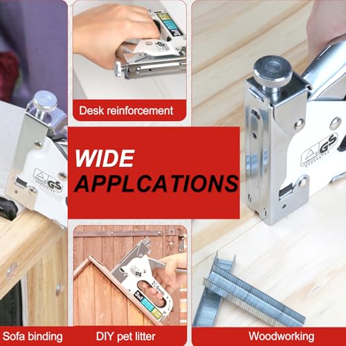 Bamda Staple Gun with 1200 Staples - 3 in 1 Staple Gun Heavy Duty for Wood , Adjustable strength and Durable, Manual Staples for Wall, Cable Tacking, Decoration DIY, Nail Guns for Wood 6 Bamda Staple Gun with 1200 Staples - 3 in 1 Staple Gun Heavy Duty for Wood , Adjustable strength and Durable, Manual Staples for Wall, Cable Tacking, Decoration DIY, Nail Guns for Wood - Image 6