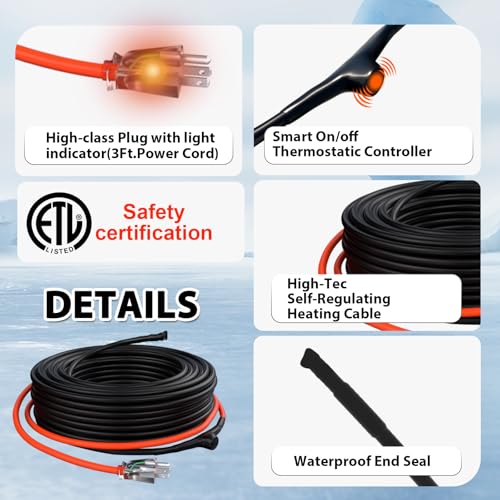 Heatit 6947881509236 Jhsf 60Ft Pipe Heat Cables thumb #7