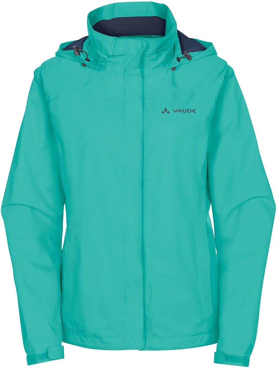 VAUDE Escape Bike Light Jacket voor dames, lichte 2-laags regenjas, betrouwbare wielregenbescherming, dunne mesh-voering, capuchon in de kraag, reflecterende elementen, eco-afwerking