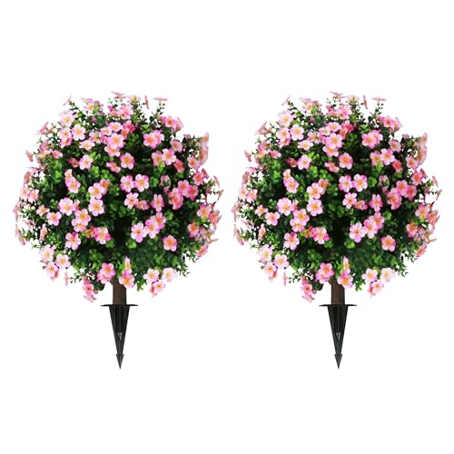 Sunnyglade Set of 2 Artificial Boxwood Topiary...