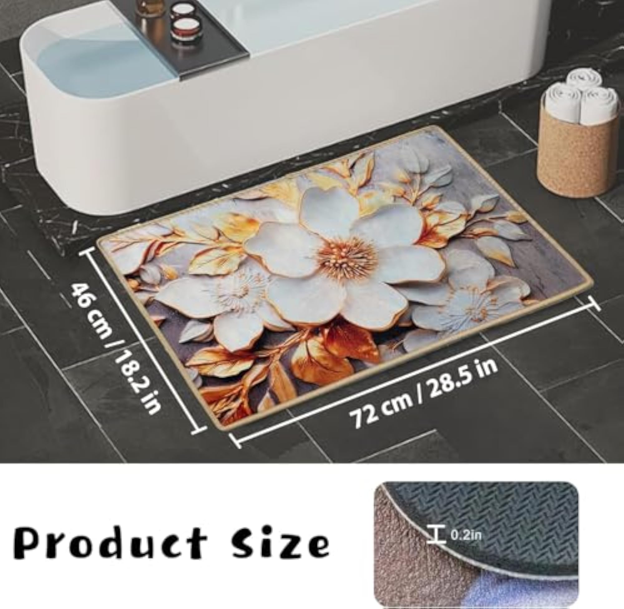 Printed Soft Memory Mat for Office/Floor/Home