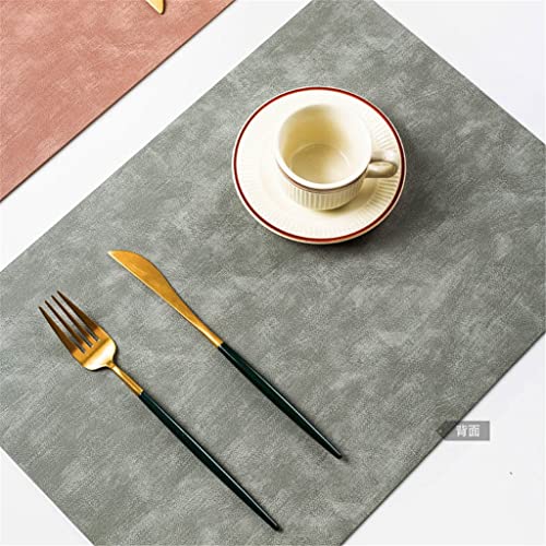 Set de table rectangulaire en cuir western x4 pour repas chic - 4
