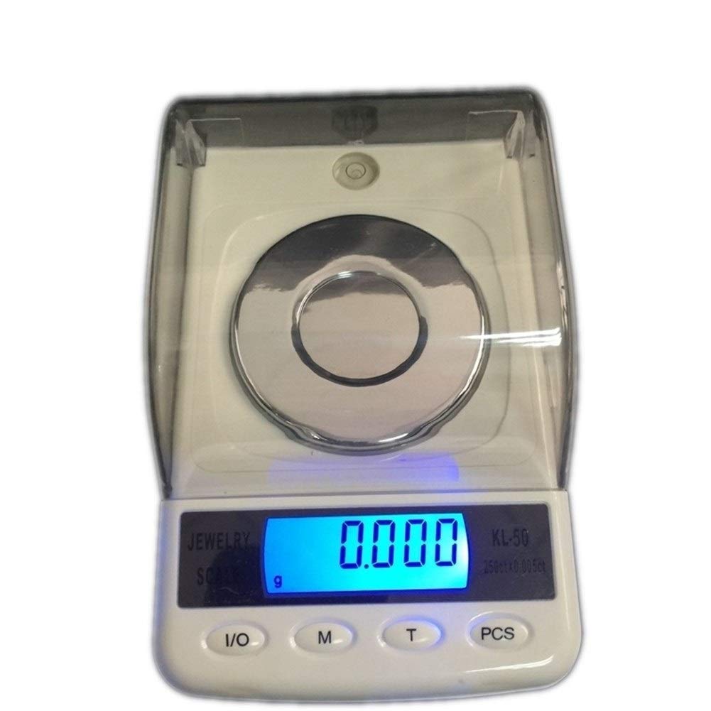 Wagi, cyfrowe wagi kuchenne, przenośna cyfrowa elektroniczna waga kuchenna, 50g 0.001g Cyfrowa waga elektroniczna 0.001g Precyzyjny LCD Cyfrowa biżuteria Diamentowa waga Laboratorium Liczenie karatów
