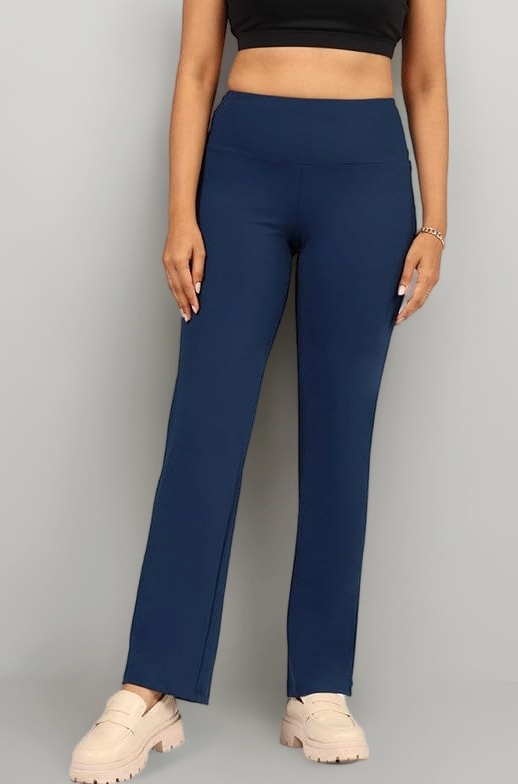 Ultimate Straight Pants Trousers for Women with High Waist, Formal Pant for Women Office Wear with Wide Waistband