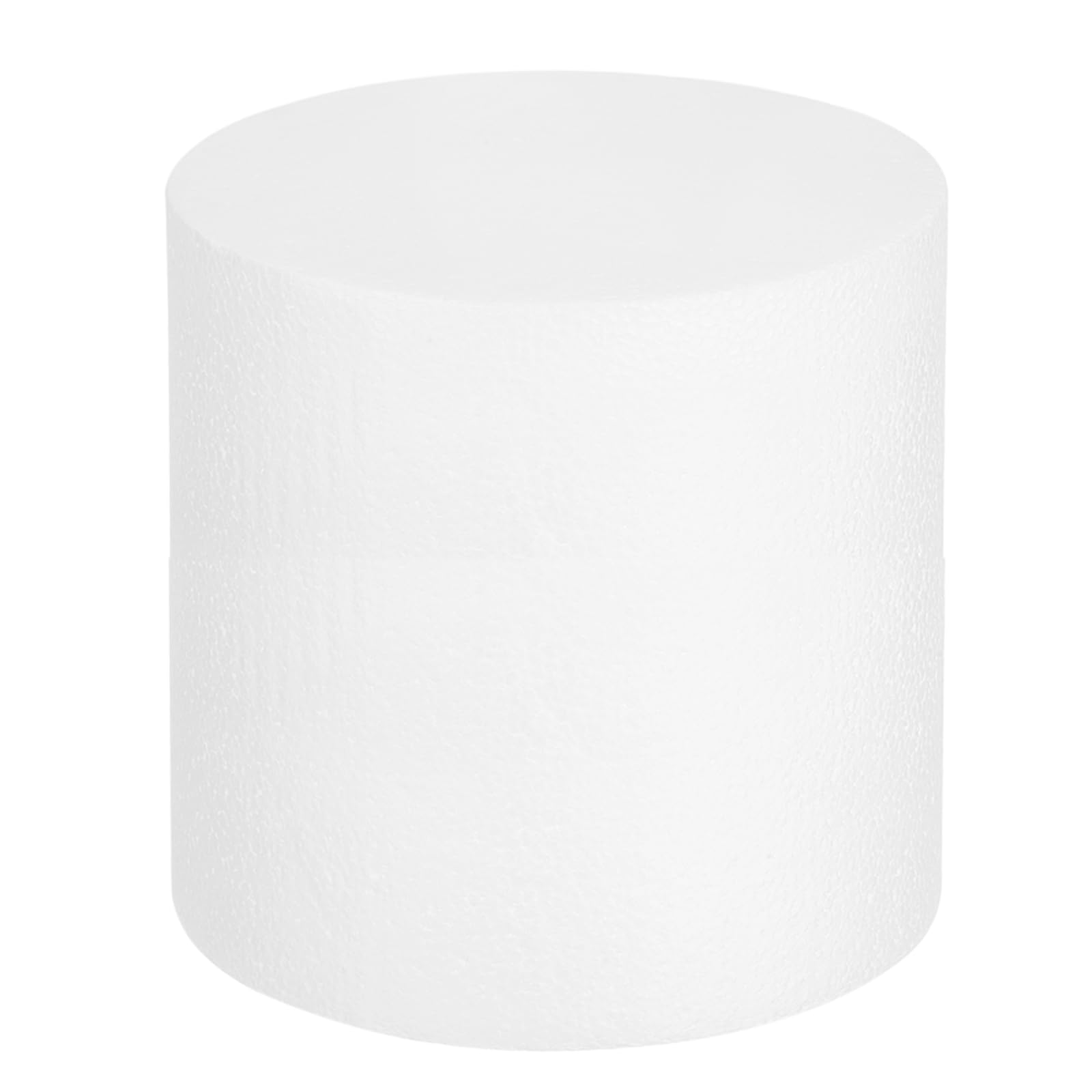 sourcing map Round Foam Cake Dummy, 8"x 8" White Fake Cake Circles Dummies Decorating Display for Wedding Birthday Party Cakes Decoration Crafts and Window Displays