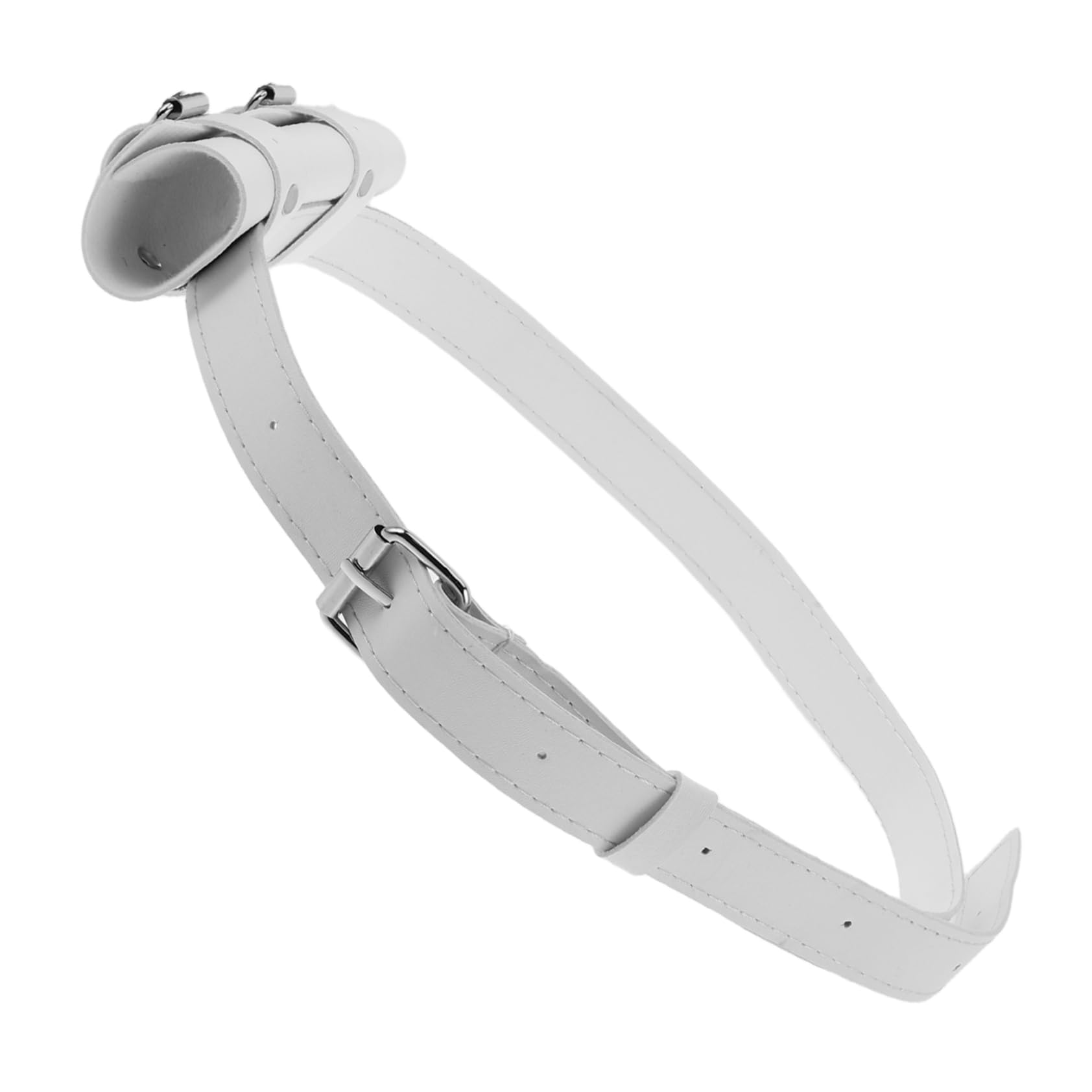 LABRIMP Sword Supply Pu Sword Belt Single Holder White Harness Belt Lanyard Fashionable