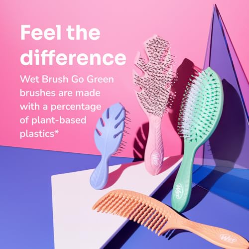 Wet Brush Go Green Mini Detangler, Pink - Travel Hair Brush with IntelliFlex Bristles - image 8