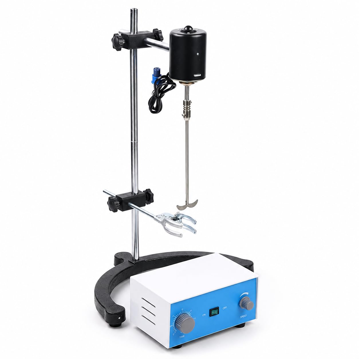 Agitador eléctrico de 200 W, velocidad variable de 0 a 3000 rpm, con eje de acero inoxidable para uso en laboratorio, fácil instalación