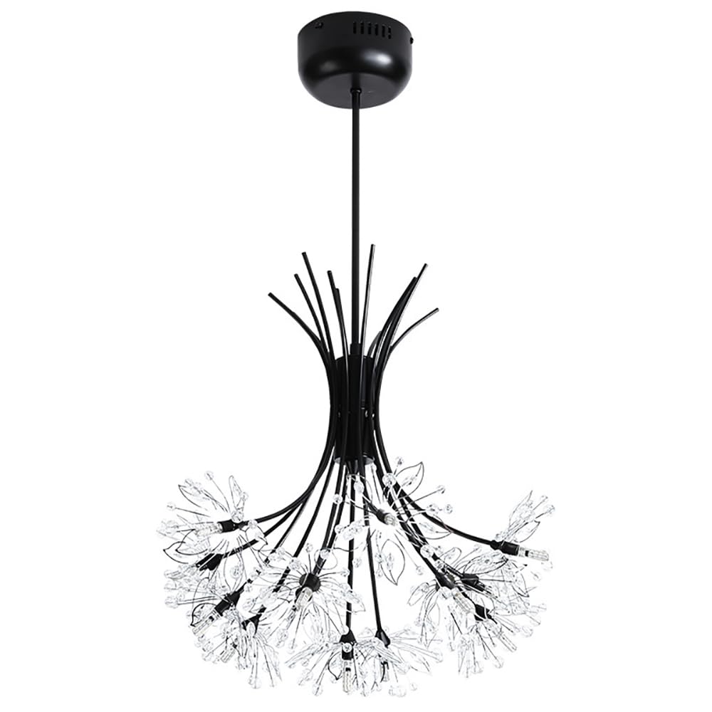 Plafonniers en cristal lustre de luxe salon chambre couloir luminaire moderne noir