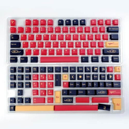 �L�[�L���b�v�Z�b�g PBT ���g�����{��v���t�@�C�� �A���X�����X�y�[�X ISO KBDiy GMK ���b�h�T�����C 60 �p�[�Z���g���J�j�J���L�[�{�[�h�ƌ݊�������(GMK Red Samurai-EN)