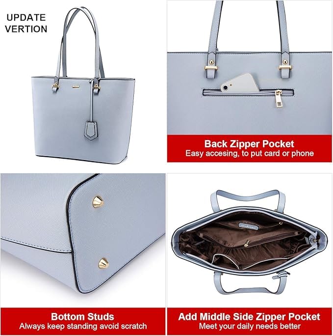 Set de bolsos para mujer LOVEVOOK estilo tote y satchel miniatura 5