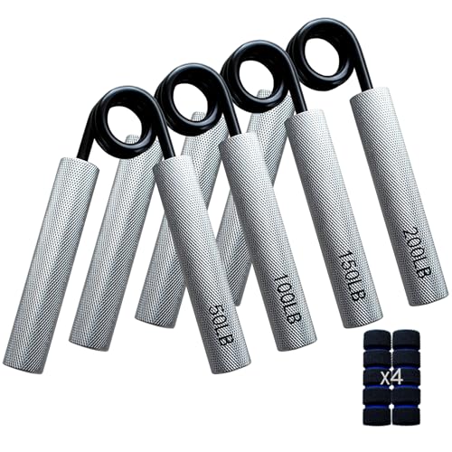 Grip-Strength-Trainer-4-Pack-50LB-200LB-Metal-Non-Slip-Grip-Heavy-Duty-Grip-Strengthener-Wrist-Forearm-and-Hand-Exerciser