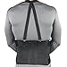 CHAMPION Industrial Belt Back Brace Abdominal Support Shoulder Straps, Black, Regular