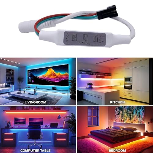 Image of Auslese SP002E Mini 3 Key RGB Pixel LED Controller for WS2812B WS2811 WS2813 SK6812 Digital LED Strip Lighting DC5V 24V DIY Stage Decoration TV Backlight