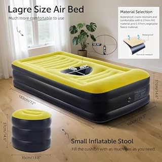 Neoflavie BBL Bed After Surgery for Sleeping with Hole, Inflatable New Upgraded BBL Bed with Hole, Brazilian Butt Lift Surgery Recovery Mattress with Bag & Air Pump,Waterproof Plant Velvet Touch Sleep