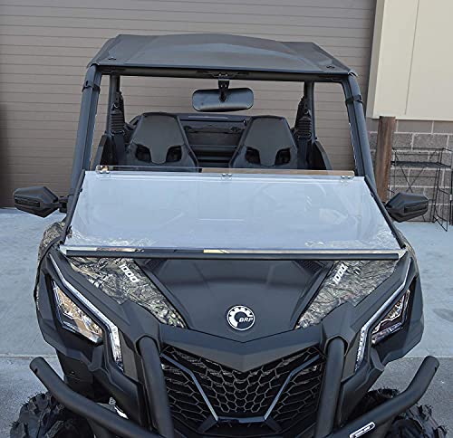 Can Am Maverick Trail Windshield - Full Folding - Scratch Resistant - Premium Polycarbonate W/Scratch Resistant Hard Coat.made In America!! #TOP7