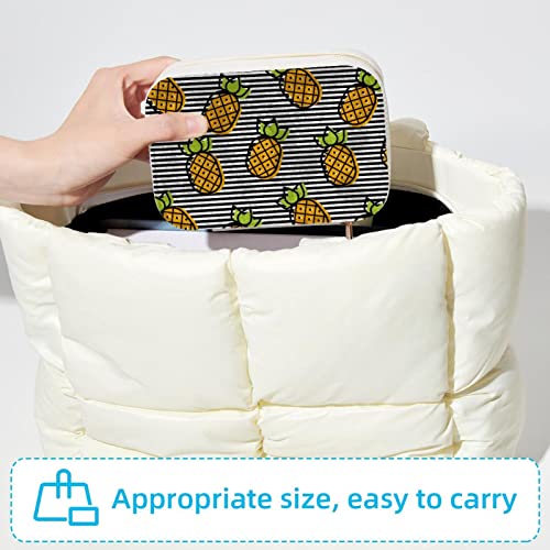 Boîte à bijoux portable à rayures idée cadeau filles