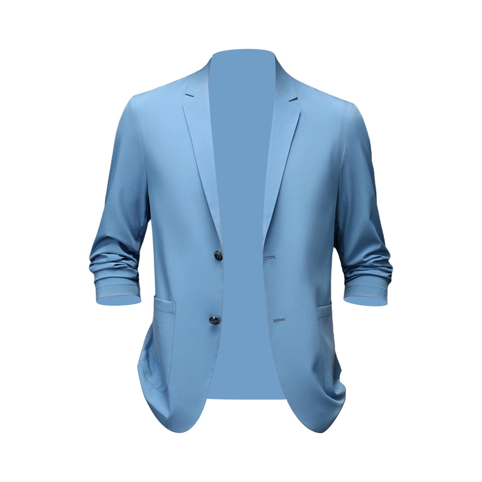 FABLOFT Suit Jacket Men Fashion Suit Blazer Men for Holidays Office Gift Blue 4XL