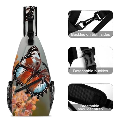 Bolso tipo sling con diseño floral para senderismo y uso casual miniatura 3