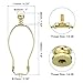 Tool parts 1 Set 7.5 Inch Lamp Harp Kit With Finial Lamp Shade Bracket Holder Gold Tone
