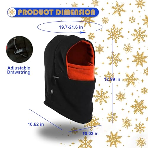 Kids Winter Hats Balaclava, Winter Windproof Ski Hat with Full Face Mask, Unisex Thick Warm Fleece Hat for Children2