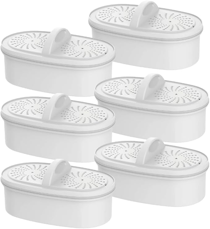 Replacement for All Waterdrop® Pitcher Filtration System, Fits Waterdrop WD-PF-01A Plus, Reduces Lead, PFOA/PFOS, Chlorine, Last Up to 3 Months or 200 Gallons (Pack of 6), AQUA CREST