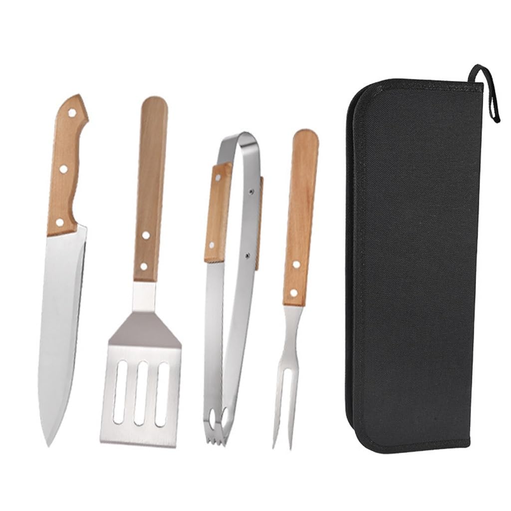 Stainless Steel Barbecue Tool Set Outdoor Barbecue Clip Brush Fork Shovel BBQ Combination