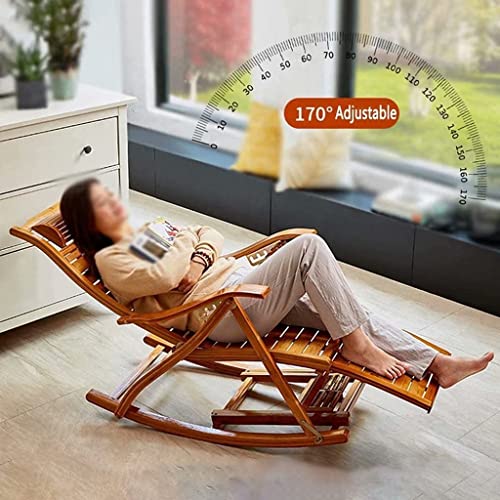Sillón reclinable de madera exclusivo con cojín camel de cuatro posiciones 3