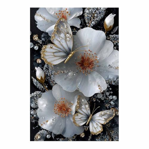 Poster animal mignon et jolies fleurs TERUEA 70x100cm pour decoration murale