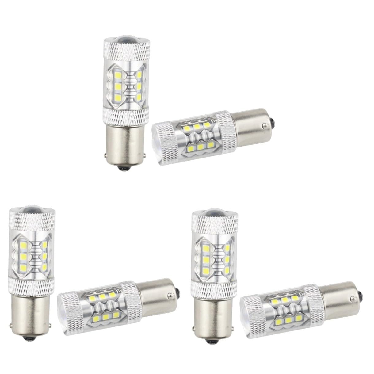 OUNONA 3 Zestawy 80w Ba15s P21w Żarówka Led do Tylnych Świateł Hamowania Samochodu Sygnalizacyjna Microseconds Jasna Aluminiowa Obudowa 4 Szt.*3