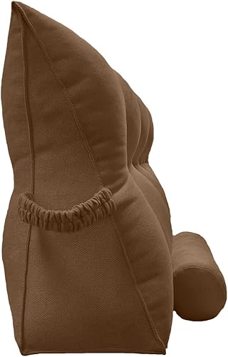 Miniatura 3 de Almohada triangular de lectura para reposo en cama, cojín grande tipo bolster, respaldo de cabecera, almohada de cuña con dos almohadas cilíndricas