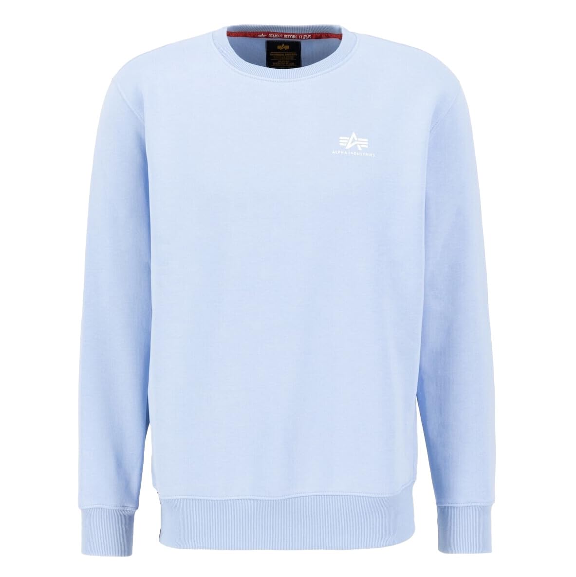 Alpha Industries Basic Sweater Small Logo Sweatshirt für Herren Light Blue