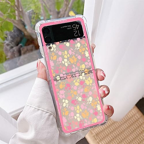 Protection Samsung Galaxy Z Flip 4 antichoc silicone motif fleurs