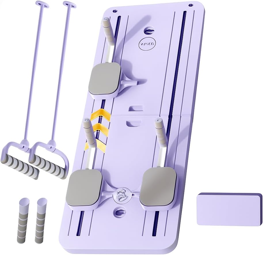 5-in-1 Foldable Pilates Board - Full-Body Workout Machine with Ab, Back, Leg, Arm Exercises