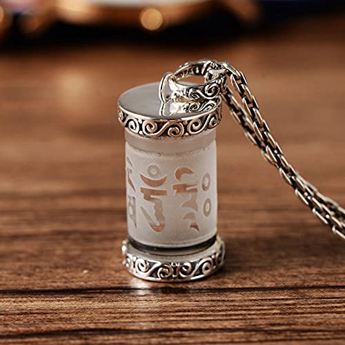 Pendentif roue de prière en argent, cadeau spirituel unique - 4
