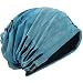 Produktbild HISSHE Unisex Jersey Slouch Mütze Dünne Sommer Skullcap (9A-Blau)