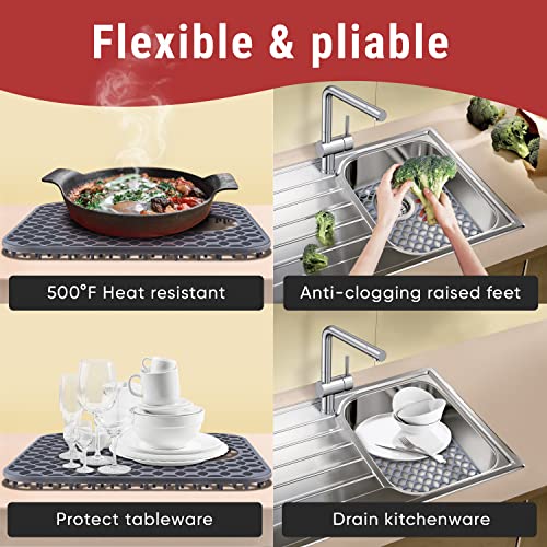 Kitchen Sink Mats 13.58" X 11.6" - Sink Protectors For Kitchen Sink - Sink Mats For Bottom Of Kitchen Sink - Sink Mats And Protectors - Kitchen Sink Protector #TOP2