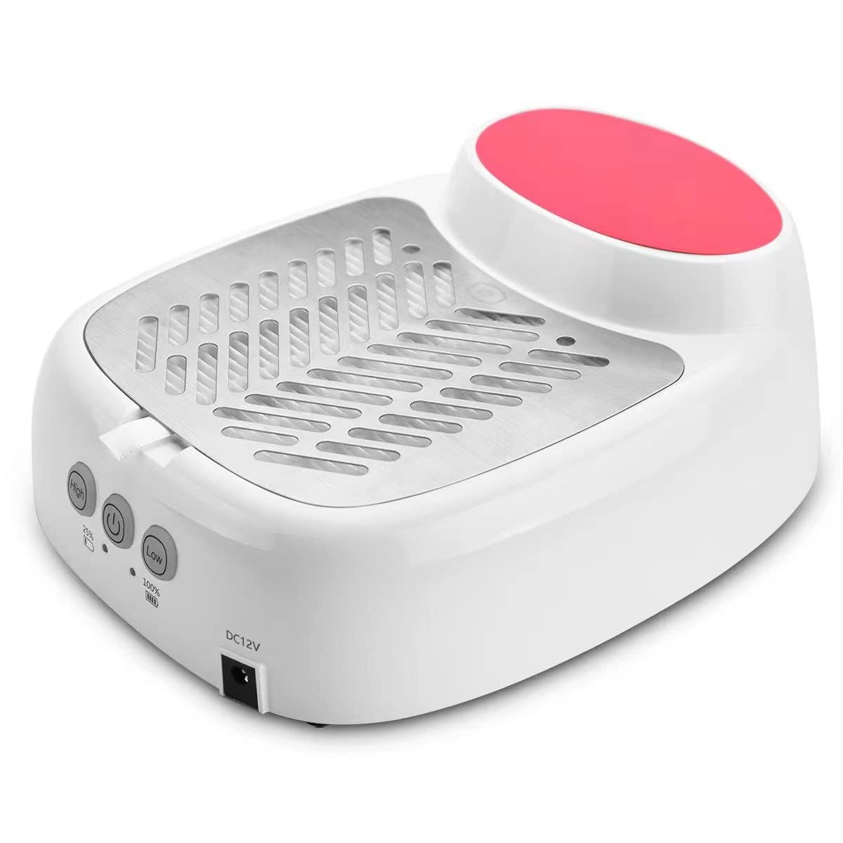 Kikugu Rechargeable Nail Dust Collector,Powerful Nail Dust Collector for Acrylic Nails with Replaceable Filter,Nail Dust Cleaner,Perfect for Home