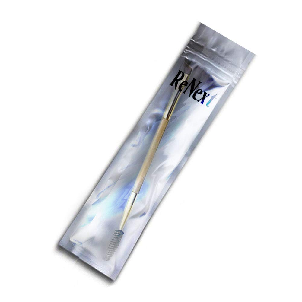 1PCS Makeup Bamboo Handle Double Eyebrow Brush + Eyebrow Comb (Pack of 1)