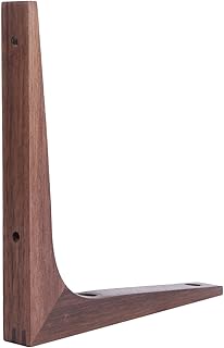 Scicalife Wooden Shelf Bracket, Heavy Duty L Floating Shelf Holders Decorative Corner Wood Triangle Support Bracket for Shelves 1PC