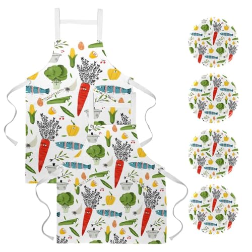Tablier de cuisine pour pâtisserie et nettoyage de la maison multicolore